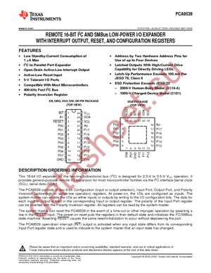 PCA9539DW datasheet  